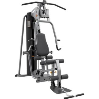 Multi-gym machine showing variety of exercises